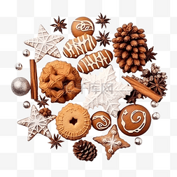 饼干原料图片_传统节日糖果的圣诞烹饪的美丽构