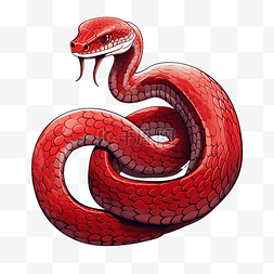 红蛇插画