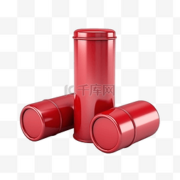 消防红色图片_3d 渲染红色炸药集隔离