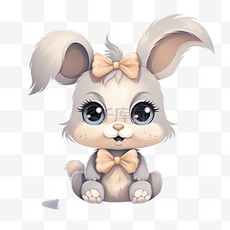 嬰兒插畫图片_可愛的兔子插畫