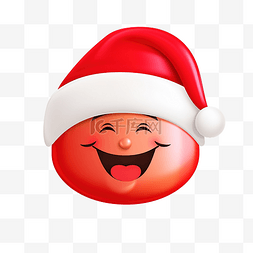 戴着红帽子的圣诞老人笑脸说“hoh