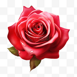 花卉背景图片免费图片_甜美的红玫瑰透明背景免费png