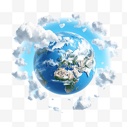 环境能源图片_云中的地球