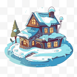 白雪皚皚的房子