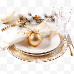 盘子勺子叉子图片_聖誕餐桌佈置