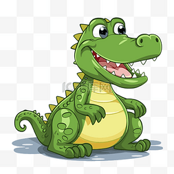 鱷魚图片_鳄鱼剪贴画 儿童卡通鳄鱼，张着