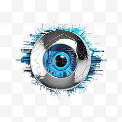 蓝色科技安全背景图片_现代网络安全技术蓝眼切口