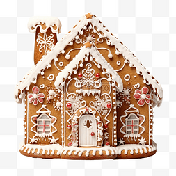 美食涂鸦字图片_房子形式的圣诞姜饼