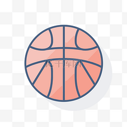 篮球彩色图片_白色背景上的篮球类型平面图标 