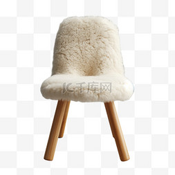 创意木质椅子元素立体免抠图案