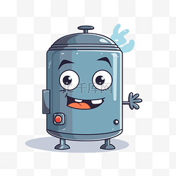 热水器剪贴画卡通人物卡通插画 17