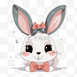 兔子耳朵贴纸图片_可爱的兔子耳朵 向量