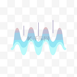音频波概念平面矢量图