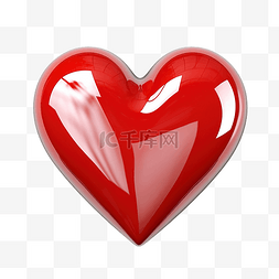 代表爱情图片_代表爱情和浪漫的 3D 光泽心形插