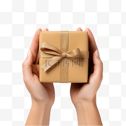 手拿着礼物图片_手拿着工艺纸礼盒作为圣诞礼物