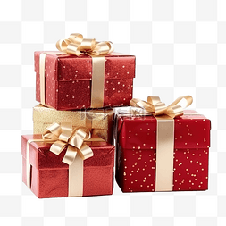 金色禮盒图片_美丽明亮的礼物和圣诞装饰