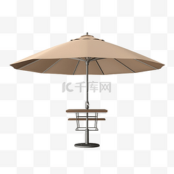 3D咖啡馆大遮阳伞