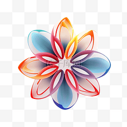 极简水彩图片_抽象花卉形状