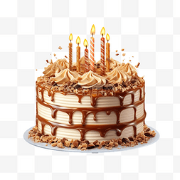 孤立的生日蛋糕