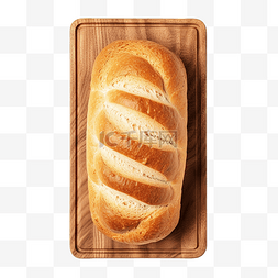 木板白色图片_孤立的木板上的面包