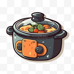 缸罐图片_斯德哥尔摩锅与蔬菜矢量图