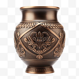 孤立的青铜花瓶