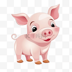 装饰猪图片_卡通农场动物猪