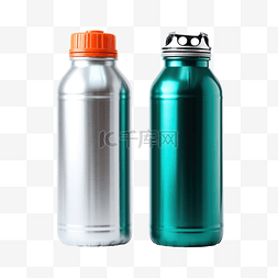 塑料瓶的背景图片_压缩铝罐和塑料瓶