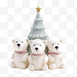 圣诞快乐圣诞节图片_雕像北极熊玩具