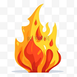 火焰图标图片_白色背景上的火剪贴画火焰图标和