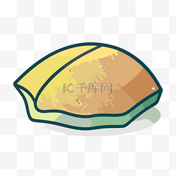 龟壳图片_黄色玉米饼在白色背景上 向量