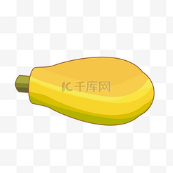 木瓜一个黄色的成熟
