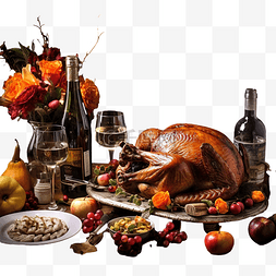 木盘蔬菜图片_质朴的木桌上的感恩节晚餐设置