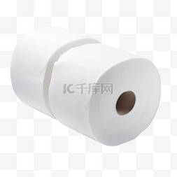 剪切纸图片_两卷白色薄纸或餐巾纸，用于厕所