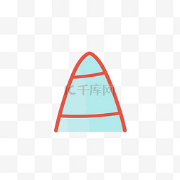 三角形的玉米糖图标 向量