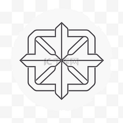 对称花图案图片_传统阿拉伯图案的花徽 向量