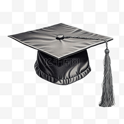 毕业帽粉笔风格插图