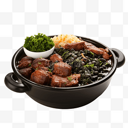 花瓶在桌子上图片_巴西 feijoada 食品