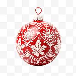 圣诞球红色图片_圣诞玩具球红色装饰民间斯堪的纳
