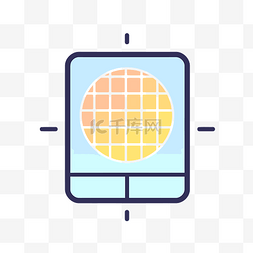 高清手机屏幕图片_轮廓图标在手机屏幕上显示一个地