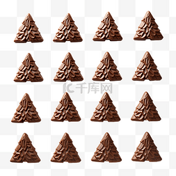 高糖高甜图片_圣诞树形状的小甜巧克力糖框架