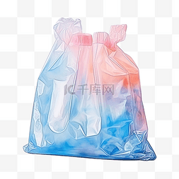水彩塑料袋