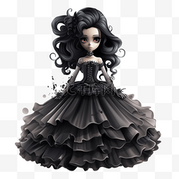 黑色公主裙图片_黑暗美丽的哥特式公主