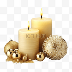 鲜花桌花图片_带有蜡烛和圣诞装饰品的圣诞组合