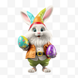复活节兔子侏儒与复活节彩蛋