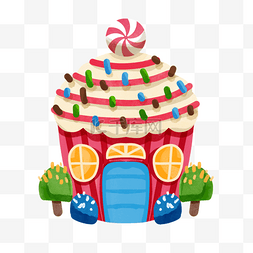 彩色糖果图案图片_彩色糖果蛋糕屋
