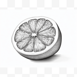 切的葡萄柚图片_切柠檬的插图