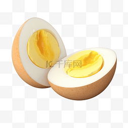 3d日本图片_煮鸡蛋切成两半 3d 渲染