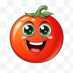 可爱的番茄微笑