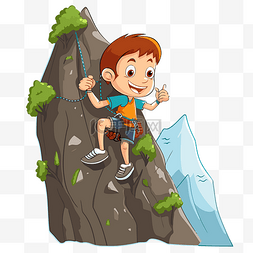 宝宝地上爬图片_爬山剪贴画男孩正在爬上白色背景